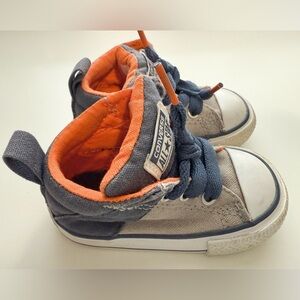Baby All Star Converse - Gray Blue and Orange High-Top Sneakers